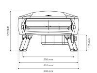 Witt ETNA Rotante, 2 Brenner, rotierend Graphite