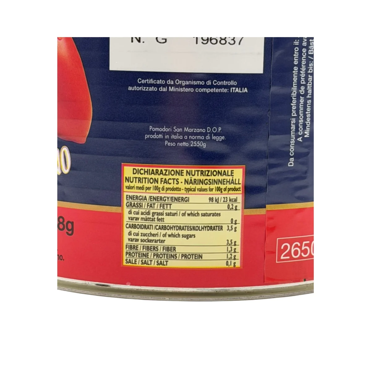 San Marzano Tomaten 2,5kg Dose