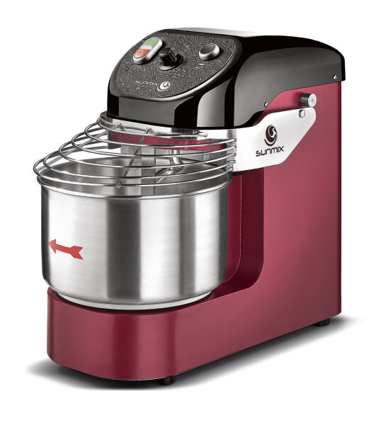 Sunmix EASY Line 6 Professionelle Teigknetmaschine - 6 kg Rubinrot mit Innenbeleuchtung