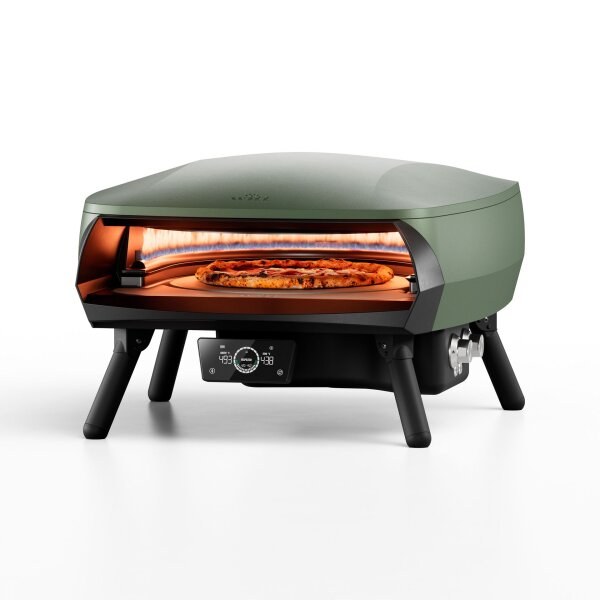 Witt Etna Rotante 16 Control Matt Grün – Gas-Pizzaofen mit Drehstein & LCD