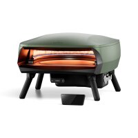 Witt Etna Rotante 16 Control Matt Grün – Gas-Pizzaofen mit Drehstein & LCD