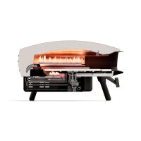 Witt Etna Rotante 16 Control Matt Schwarz – Gas-Pizzaofen mit Drehstein & LCD