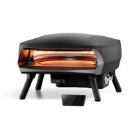 Witt Etna Rotante 16 Control Matt Schwarz – Gas-Pizzaofen mit Drehstein & LCD