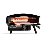 Witt Etna Rotante 16 Control Matt Schwarz – Gas-Pizzaofen mit Drehstein & LCD