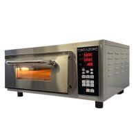 PizzaParty Tentazione MAX GT4 – Digitaler Elektro-Pizzaofen bis 500 °C – 41,5 × 41,5 cm – 3000 W (Cordierit / Biscotto 2 cm / Biscotto 3 cm)