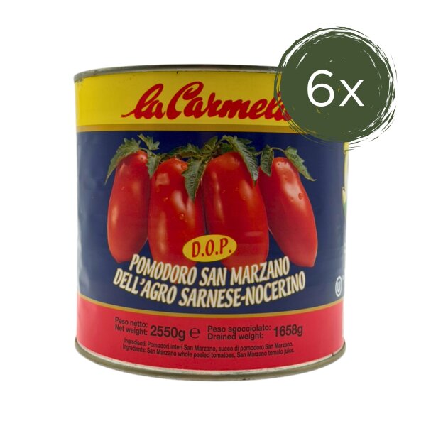 6x La Carmela San Marzano D.O.P. Tomaten - 2550g