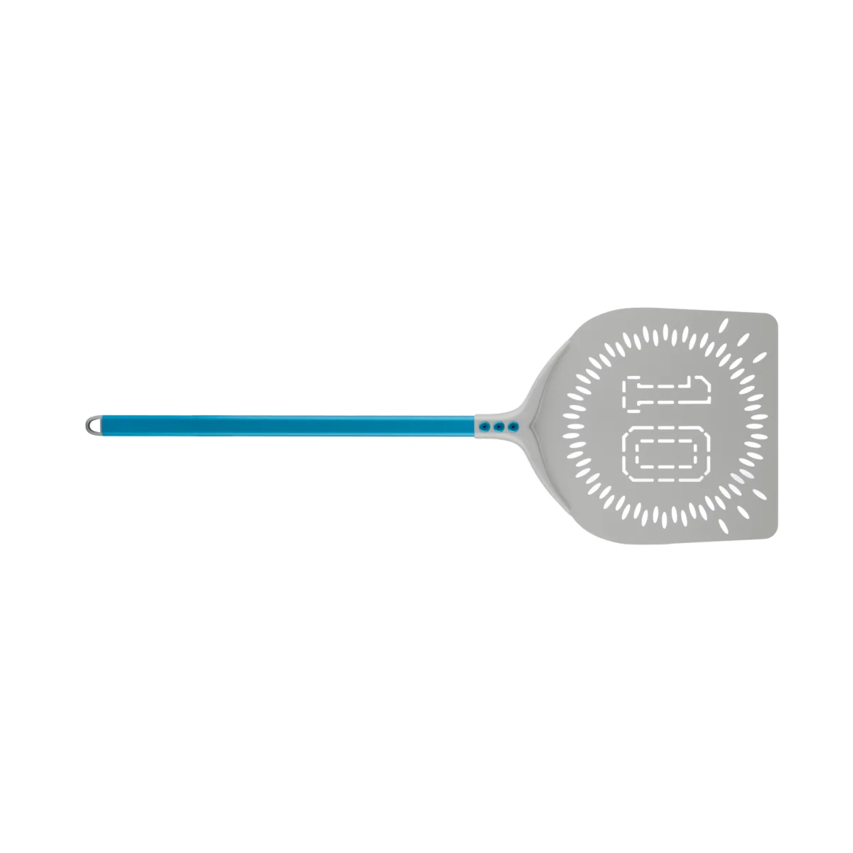 Cerutti Nr. 10 Pizzaschaufel Aluminium 33x33 cm mit blauem Griff