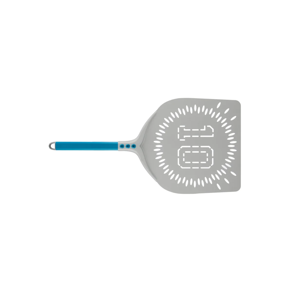 Cerutti Nr. 10 Pizzaschaufel Aluminium 33x33 cm mit blauem Griff