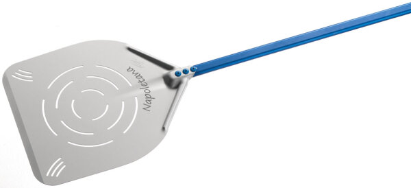 Gi.Metal Napoletana Pizzaschaufel Aluminium 33×33 cm – Perforiert für perfektes Einschießen