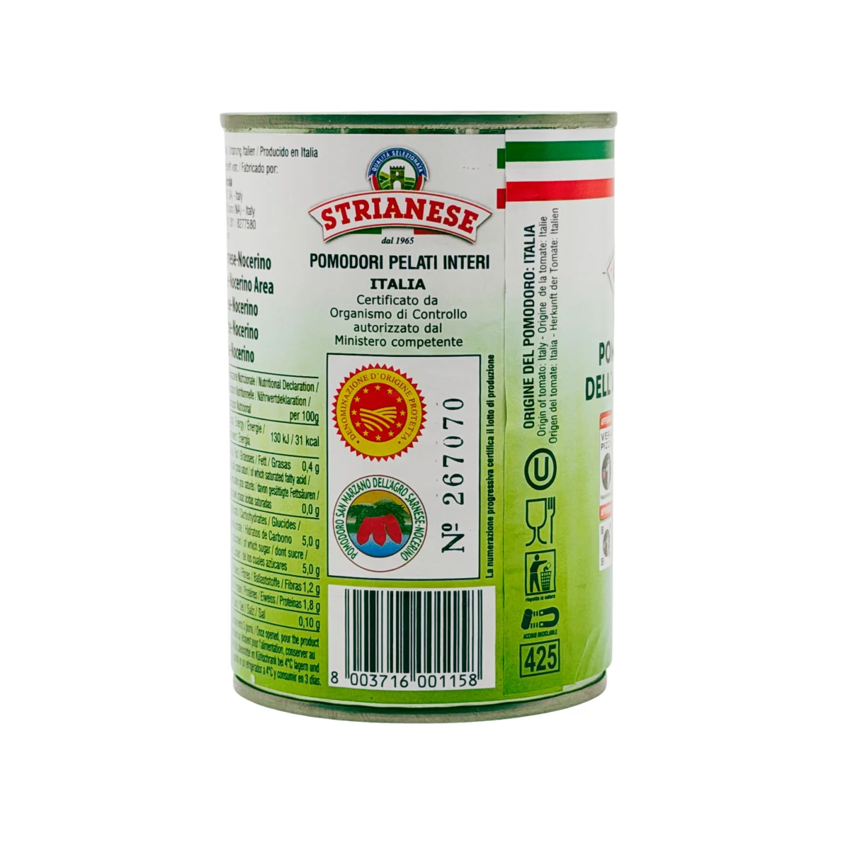 Strianese San Marzano Tomaten DOP 400g Dose