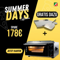 Effeuno P134H 509 PRO Sommer-Set (inkl. Pizzaschaufel & Knetblech 60cm)