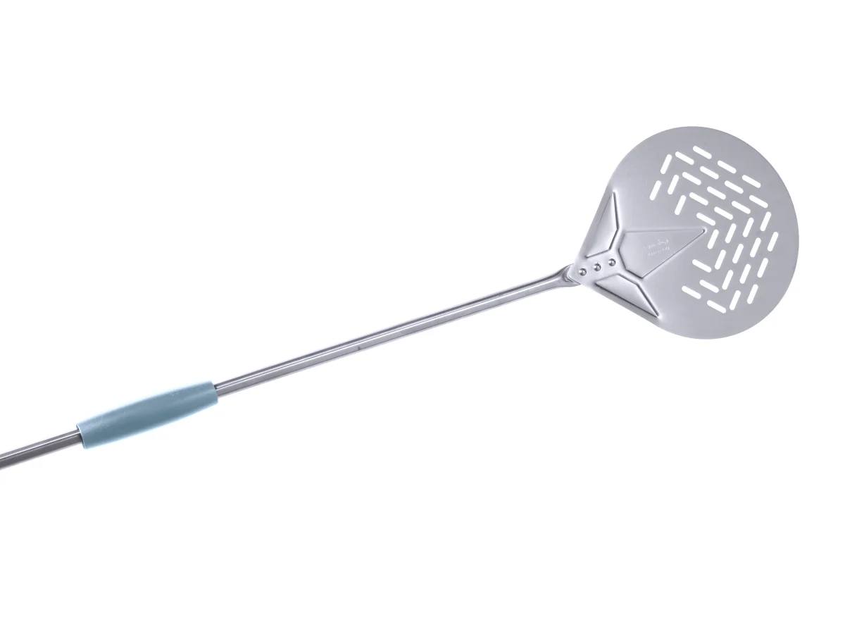 Gi.Metal Pizzawenderl Turning Peel Evoluzione Ø20cm 120cm Stiel perforiert