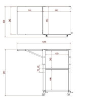 Effeuno Edelstahl Trolley CR55